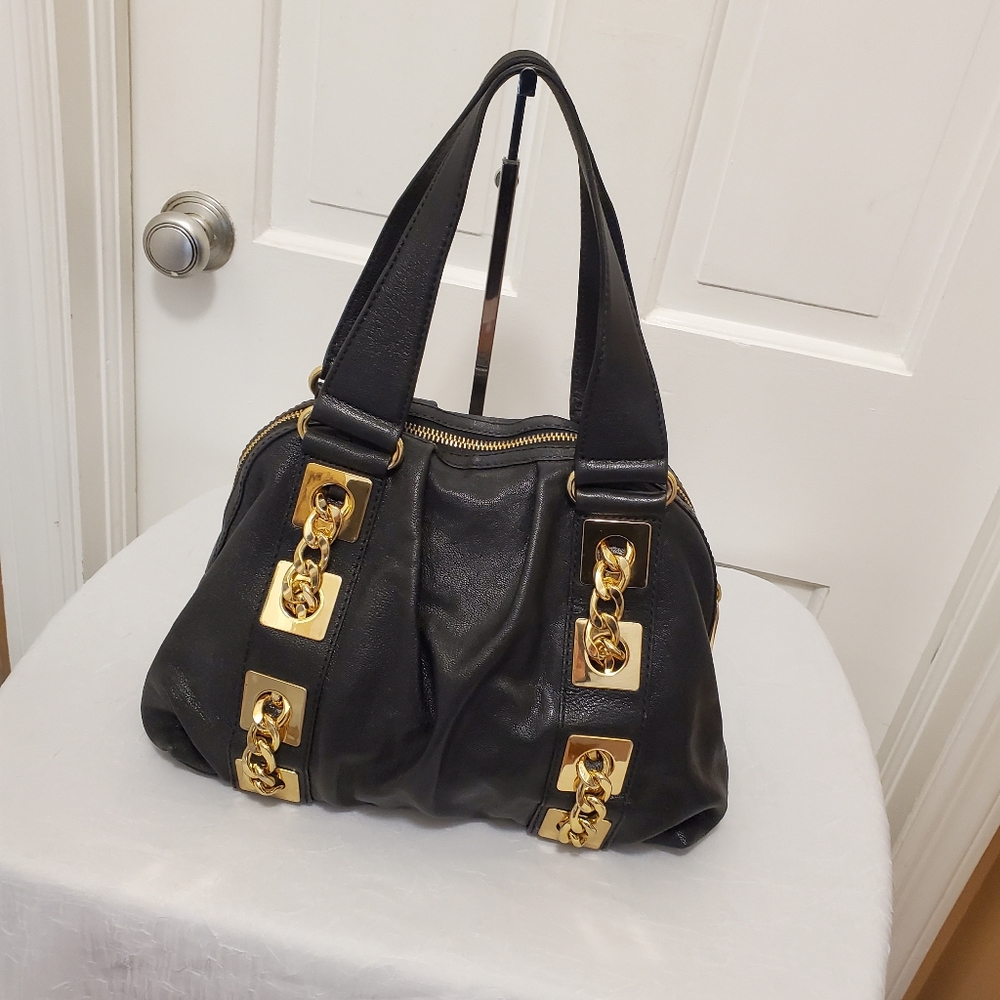 Michael Kors Black Knoxville Large Leather Satchel